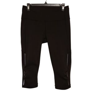 LULULEMON BLACK MESH CROPPED LEGGINGS SIZE SMALL